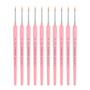 10 PCS 3 WeiZhuang Hook Line Pen Painting Hand-painted Watercolor Wolf Mint Hook Line Pen Painting Stroke Thin Line Brush, Color:Pink