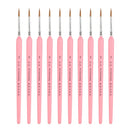 10 PCS 5 WeiZhuang Hook Line Pen Painting Hand-painted Watercolor Wolf Mint Hook Line Pen Painting Stroke Thin Line Brush, Color:Pink