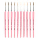 10 PCS 7 WeiZhuang Hook Line Pen Painting Hand-painted Watercolor Wolf Mint Hook Line Pen Painting Stroke Thin Line Brush, Color:Pink
