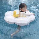 Children Sun Flower Seat Ring Swimming Ring Baby Inflatable Lifebuoy with Pillow