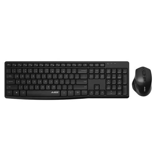 Ajazz A2030W Office Home Wireless Matte Feel Button Mute Keyboard and Mouse Set(Black)