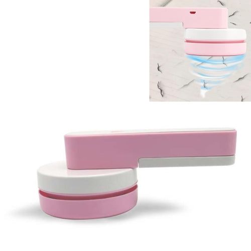 Portable Desktop Vacuum Cleaner Mini Household Rubber Confetti Cleaner, Style:Battery Models(Pink)