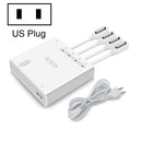 YX For DJI Mavic 2 Charging HUB 6 in 1 Multi Smart Charger Remote Batteries Charger Smartphone Charge Station(US Plug)
