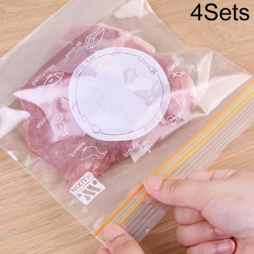 4 Sets Sealed Bag Fresh Food Packaging Bag Household Thickened Refrigerator Storage Plastic Bag, Size: Large (15 Pieces / Set)