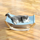 Solid Wood Cat Shaker Breathable Pet Bed(Blue )