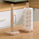 2 PCS Household Solid Wood Paper Roll Holder Kitchen Extended Vertical Absorbent Paper Rack