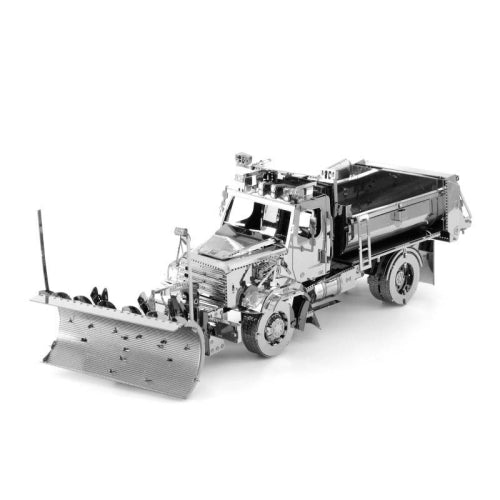 3D Metal Assembly Model Engineering Vehicle Series DIY Puzzle Toy, Style:Snow Plow