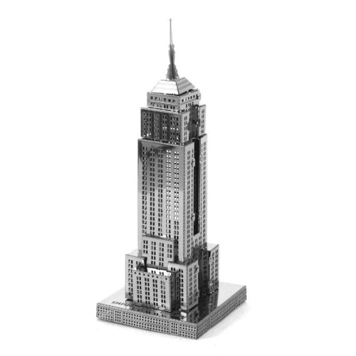 3 PCS 3D Metal Assembly Model World Building DIY Puzzle Toy, Style:Empire State Building