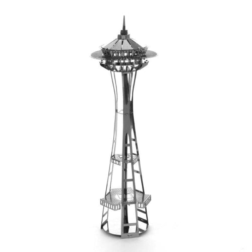 3 PCS 3D Metal Assembly Model World Building DIY Puzzle Toy, Style:Seattle Space Needle