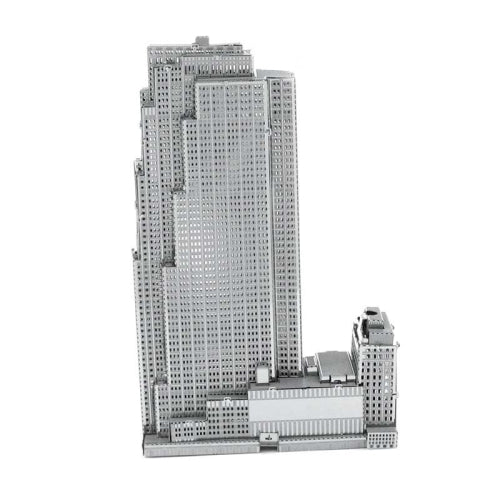 3 PCS 3D Metal Assembly Model World Building DIY Puzzle Toy, Style:Rockefeller Building