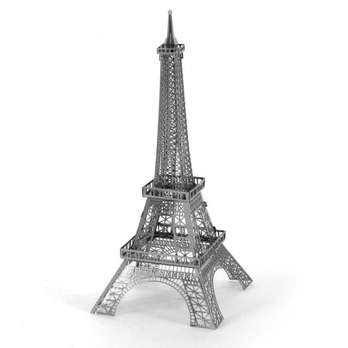 3 PCS 3D Metal Assembly Model World Building DIY Puzzle Toy, Style:Eiffel Tower In Paris