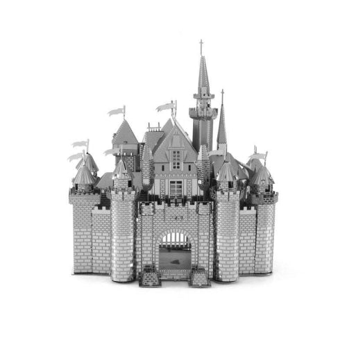 3 PCS 3D Metal Assembly Model World Building DIY Puzzle Toy, Style:Sleeping Beauty Castle