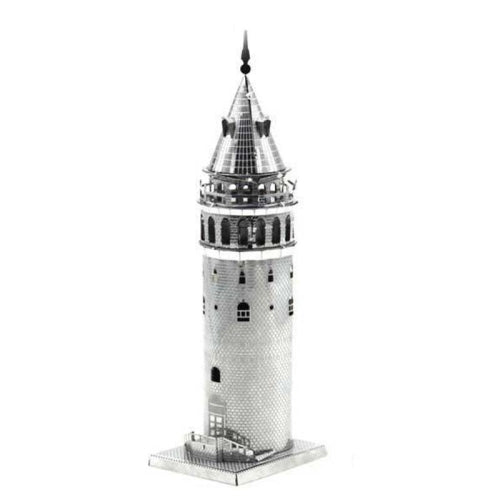 3 PCS 3D Metal Assembly Model World Building DIY Puzzle Toy, Style:Galata, Turkey