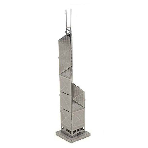 3 PCS 3D Metal Assembly Model World Building DIY Puzzle Toy, Style:Hong Kong Bank Of China Tower