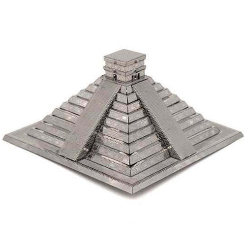 3 PCS 3D Metal Assembly Model World Building DIY Puzzle Toy, Style:Mayan Pyramid