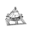 3 PCS 3D Metal Assembly Model World Building DIY Puzzle Toy, Style:Viking Ship