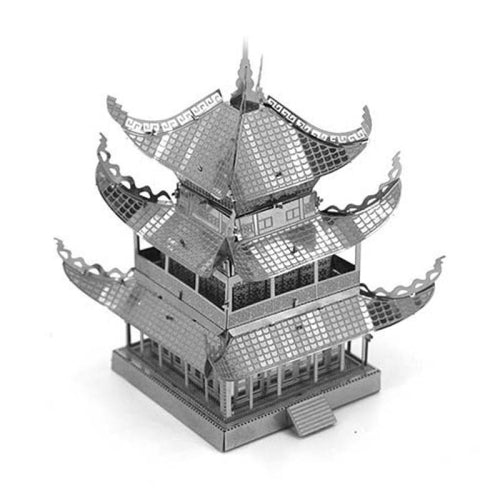 3 PCS 3D Metal Assembly Model World Building DIY Puzzle Toy, Style:Yueyang Tower