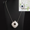 JNK-001 Household Portable Air Purifier Negative Ion Portable Necklace Mini Purifie, Colour: Pearl White