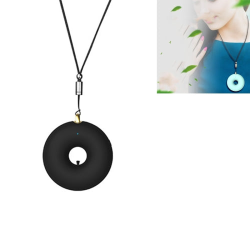 Hanging Neck Portable Negative Ion Air Purifier Portable Car Household Mini Formaldehyde Removal Smoke Purifier(Black)