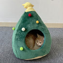 Christmas Tree Pet House Warm Winter Pet Supplies, Size:L
