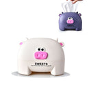2 PCS Cartoon Calf Tissue Box Household Desktop Roll Paper Tube(white)