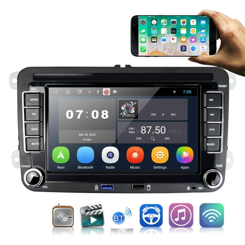 Suitable for Volkswagen 7-inch Car Multimedia Player Navigation Bluetooth Reversing Integrated Machine Android 10.0, Specification: 1+16G