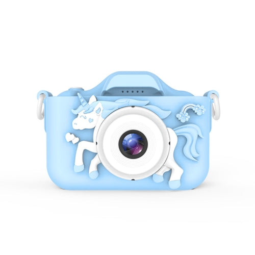 Q8 Children Camera HD Dual-lens Camera Cartoon Children Digital Camera, Style:2.0MP(Blue)