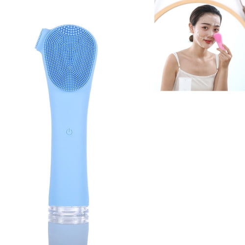 Pore Cleaner Silicone Ultrasonic Electric Facial Cleanser(Blue)