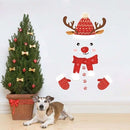 2 PCS Christmas Wall Stickers Self-adhesive Christmas Snowman Refrigerator Stickers Cartoon Children Room Door Stickers