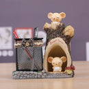 Hamster Pen Holder Resin Gift Creative Cute Student Christmas And New Year Gift(Sitting Position)