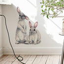 3 PCS Two Rabbits Home Decoration Removable Wall Stickers