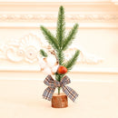 2 PCS 25cm Christmas Tree Ornaments Christmas Decorations Desktop Atmosphere Decoration Props(Cotton)