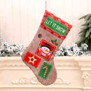 2 PCS Christmas Ornament Extra Large Linen Alphabet Christmas Stocking Gift Bag(Snowman)