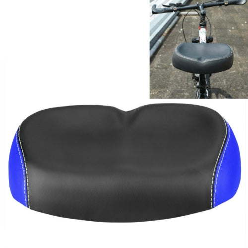 Bicycle Seat Mountain Bike Seat Cushion Shock Absorption no Nose Saddle Riding Equipment(Blue)