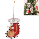 2 PCS Christmas Decorations Resin Gloves Doll Christmas Tree Pendant(Elk)