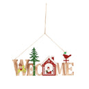 3 PCS Christmas Wooden English Listing House Welcome Listing, Specification: Old Man