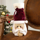 2 PCS Christmas Glasses Old Man Wine Bottle Bag Christmas Wine Set
