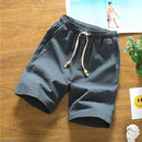 Casual Loose Cotton Linen Five-point Shorts, Size: XXXXXL(Dark Green)