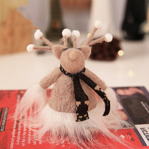 Christmas Wool Felt Doll Children Gift Photography Props Hotel Restaurant Window Decorations, Specification: Elk