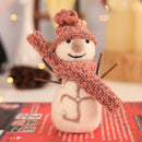 Christmas Wool Felt Doll Children Gift Photography Props Hotel Restaurant Window Decorations, Specification: Pink Snowman