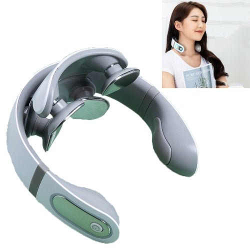 Wireless Smart Cervical Massager Pulse Neck and Shoulder Physiotherapy Device Multifunctional Neck Protector, Colour: Premium Style-Four Heads