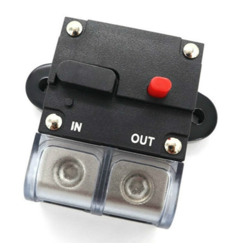 80A Auto Circuit Breaker Car Audio Fuse Holder Power Insurance Automatic Switch(Black)
