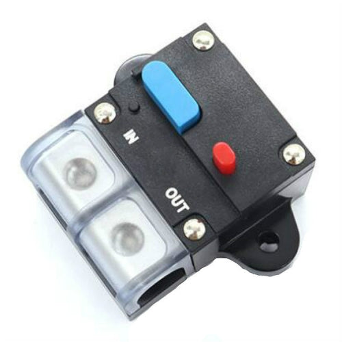250A Auto Circuit Breaker Car Audio Fuse Holder Power Insurance Automatic Switch(Blue)
