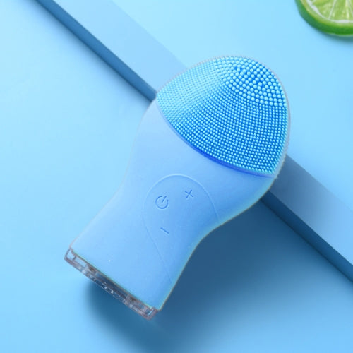 Beauty Cleansing Instrument Electric Silicone Pore Cleaning Household Rechargeable Facial Cleansing Instrument(Blue )