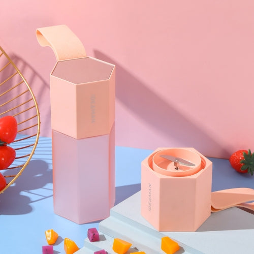 iDEAMAN Juicer Cup Portable Mini Juicer Juice Cup(Peach Pink)