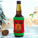 5 PCS Christmas Home Decoration Western Restaurant Bar Beer Bottle Set(Christmas Elk)