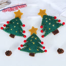 3 PCS/Set Christmas Decoration Handmade Wool Felt DIY Christmas Tree Pendant(Green)