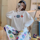 Spring And Autumn Casual Home Clothes Suit, Size: M(As Show)