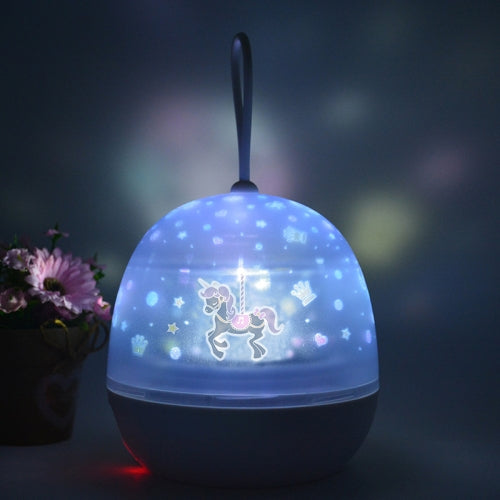 Starlight USB Fantasy Atmosphere Projection Lamp LED Rotating Night Light(Black)