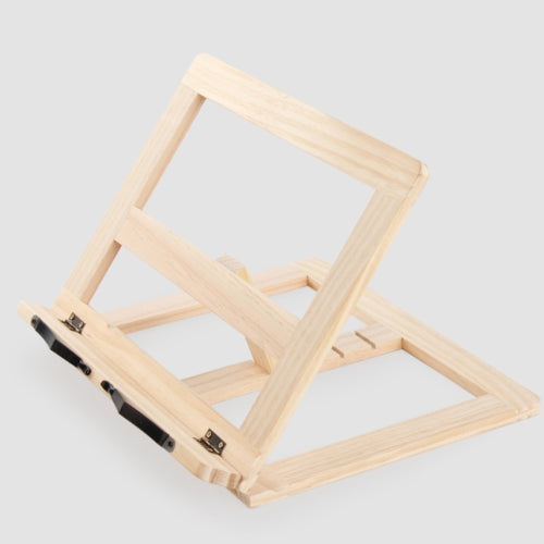 Wooden Reading Rack Children Notebook Stand Anti-myopia Book Stand, Colour: Log iron Clip